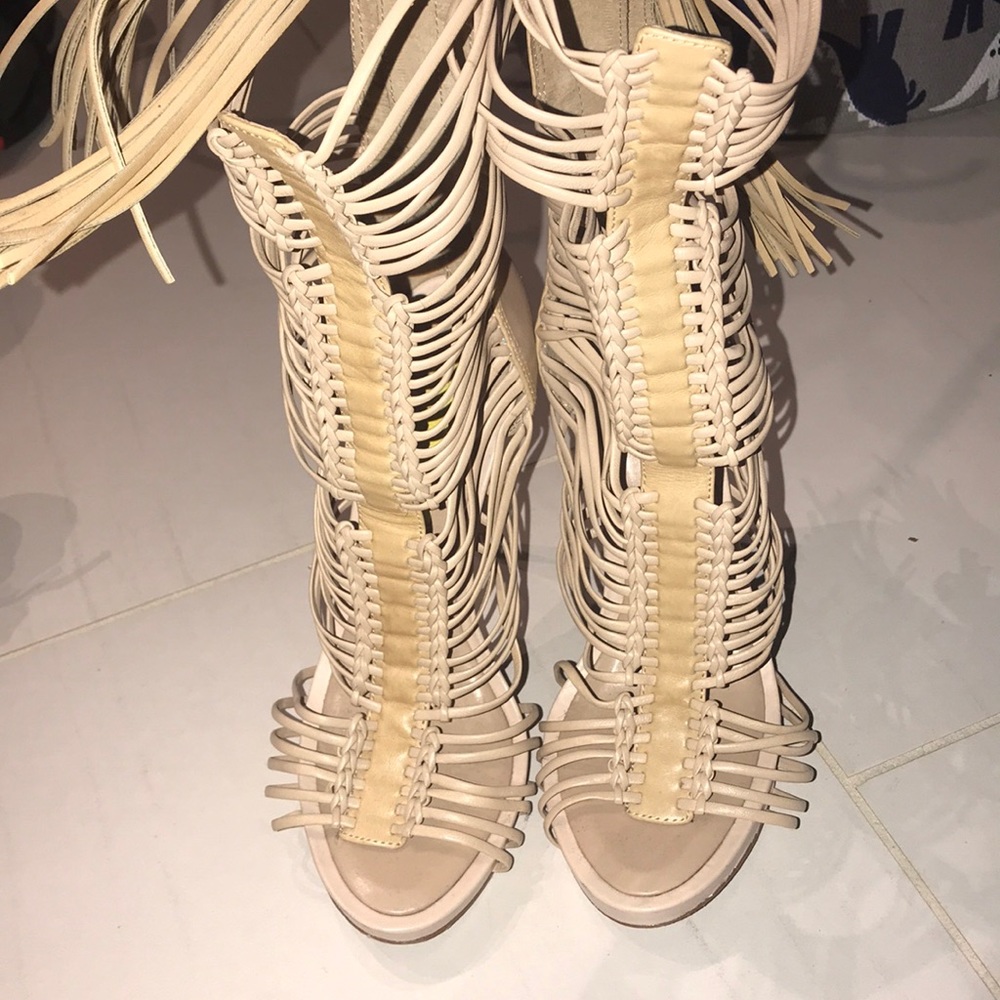 BCBG gladiator heels